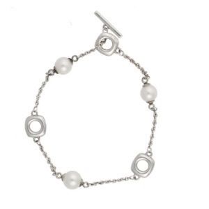 Tiffany & Co. 925 Sterling Silver- Cultured Freshwater Pearl Bracelet